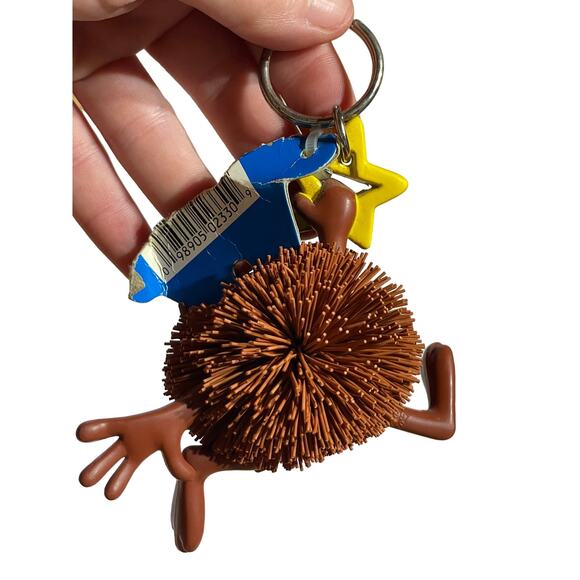 Looney Tunes TASMANIAN DEVIL TAZ Koosh Ball Key Chain 1996 Vintage - Picture 2 of 3